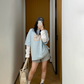 Layered Style Cotton Short Sleeve T-Shirt YLS0820