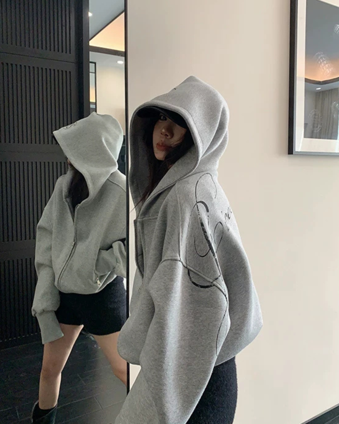 Back Logo Zip Hoodie YLS1036