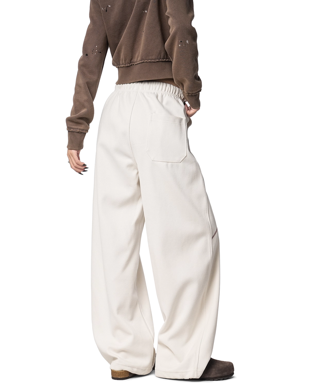 Color Contrast Stitch Sweat Pants ICM0105
