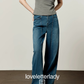 Tight Short-Sleeve T-Shirt / Pocket Print Denim Pants LLA0667