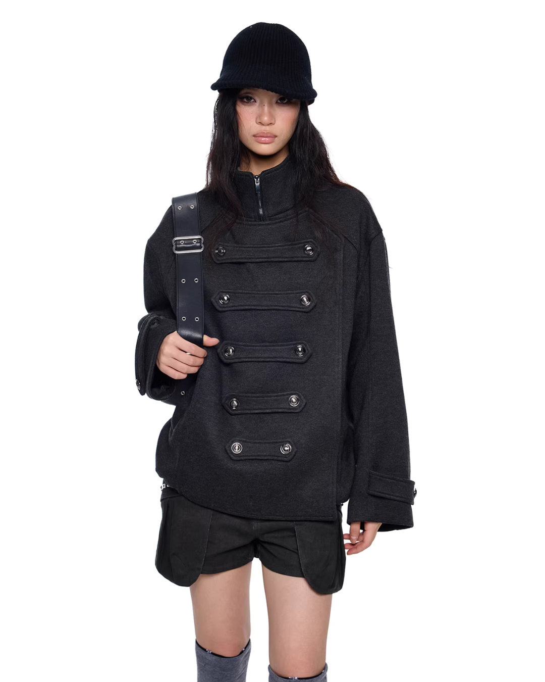 Short Double-Faced Wool Coat EZK0094