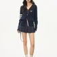 Silver Button Marine Knit Cardigan WEO0023