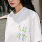 Floral Logo Embroidered T-shirt MDM0005