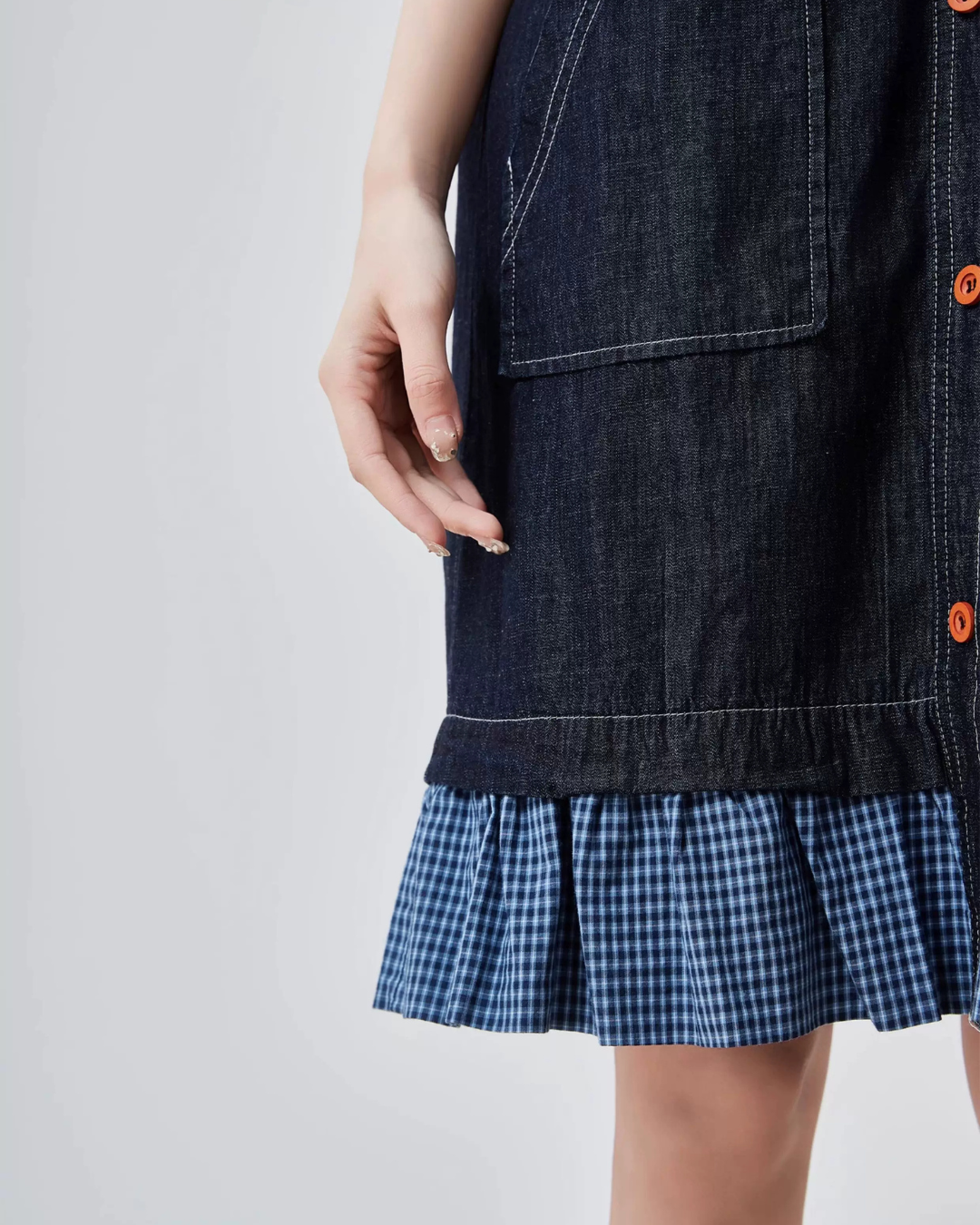 Gingham Check Sleeveless Mini Dress FER0280