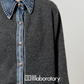 Denim Shirt Docking Knit LLA0561