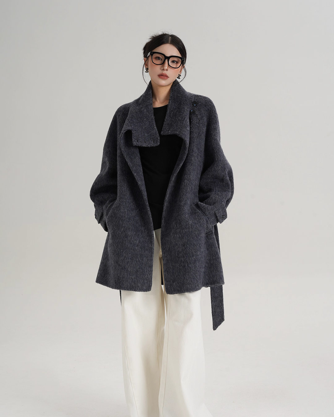 Stand Collar Wool Coat SRS0364