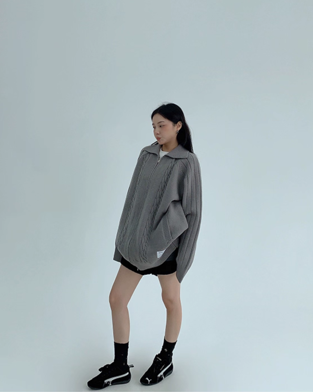 Double Zip Knit Cardigan YLS0974