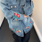 Flower Embroidered Denim Shirt YLS0759