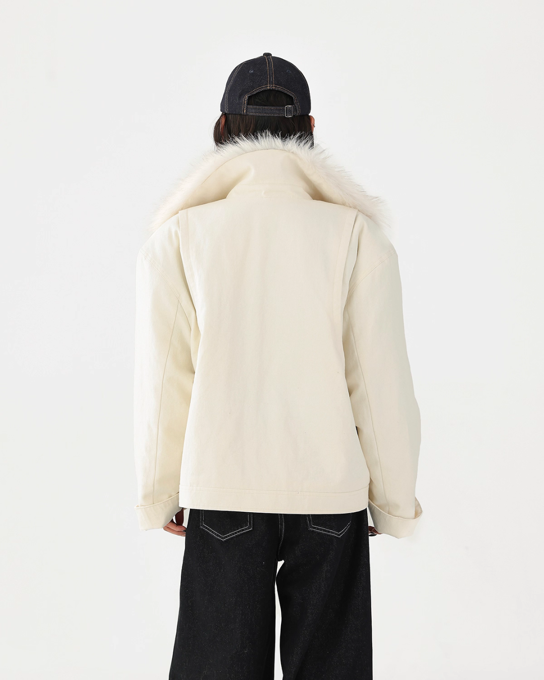 Fur Collar Quilted Jacket ACS0340