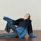 Crewneck Blue Gradient Knit LLA0411