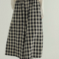 Plaid Linen Wide Pants EPR0003