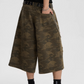 Retro Camouflage Cargo Cropped Shorts JHQ0006