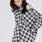 Off-Shoulder Plaid Shirt Dress SHN0049