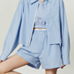 Blue Cropped Shirt / Vest / Shorts LLA0041