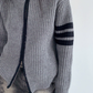 Stand Neck Double Zip Knit YLS0968