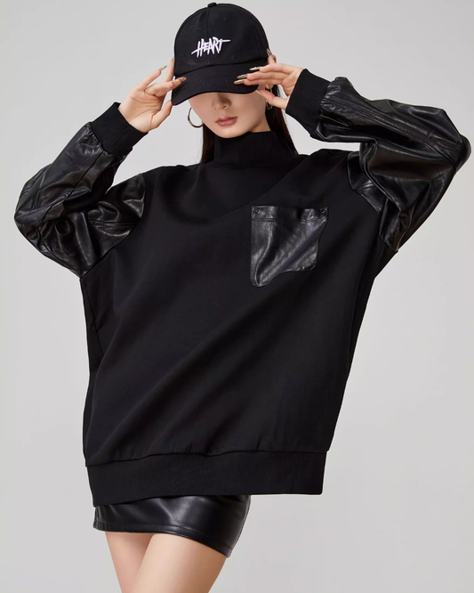High-Neck Pullover Sweatshirt FER0059