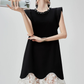Lace Switching Asymmetry Dress FER0139