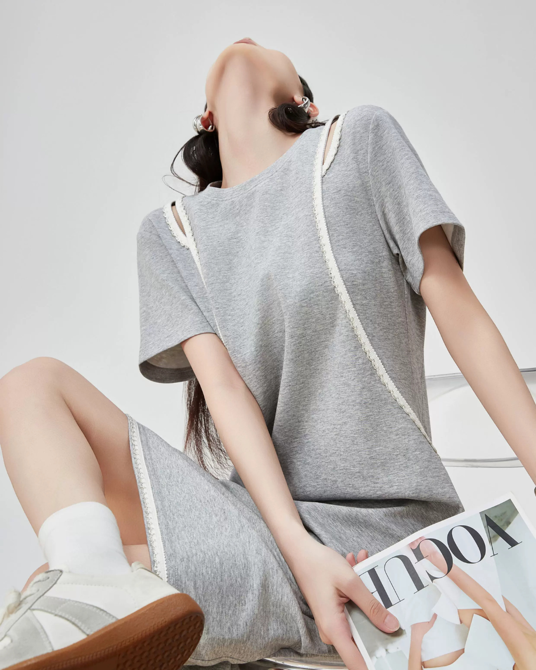 Cut-Out Piping Dress FER0133