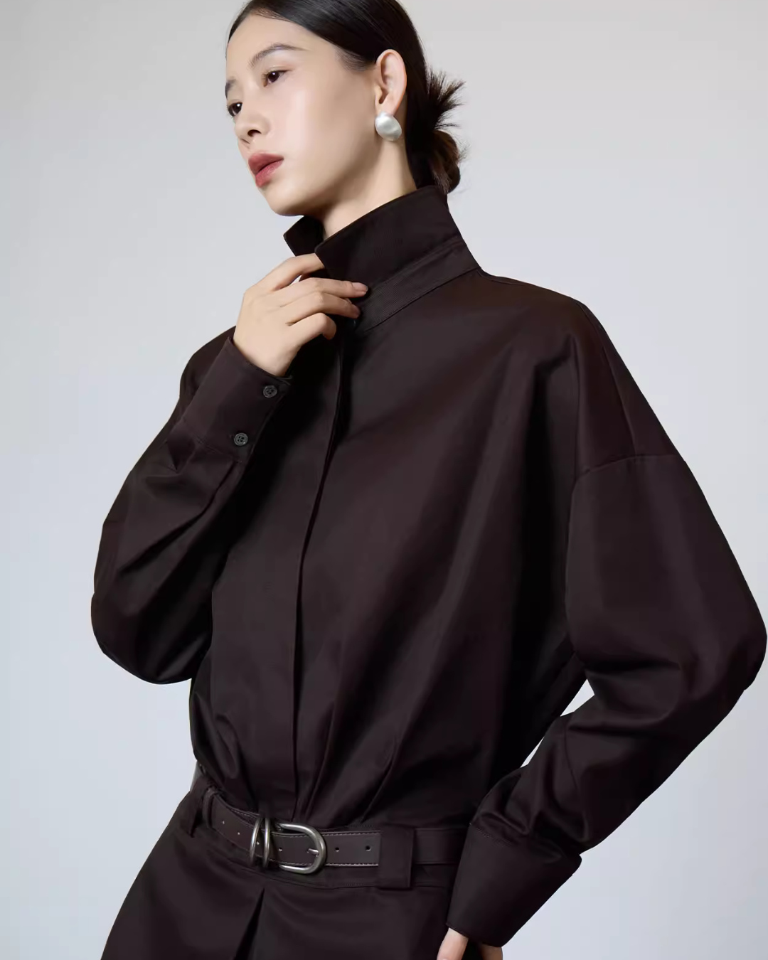 Vintage Brown Shirt Dress SUY0027