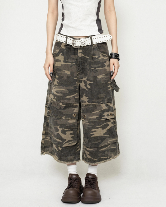 Camouflage Wide Military Pants ZRS0078