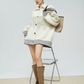 Cowichan-Style High Neck Knit Cardigan FER0372