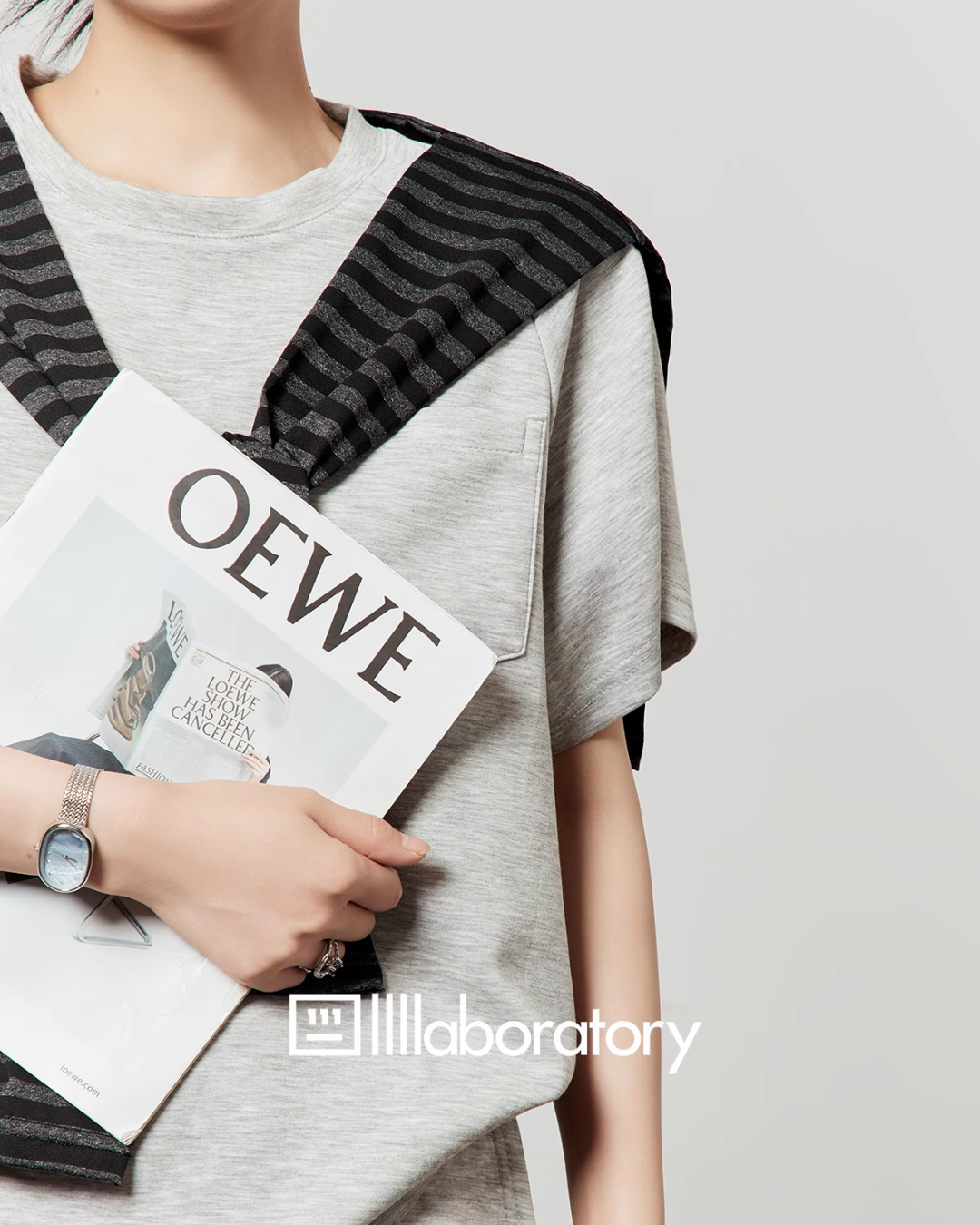 Light Gray Short Sleeve Top / Mini Skirt LLA0450