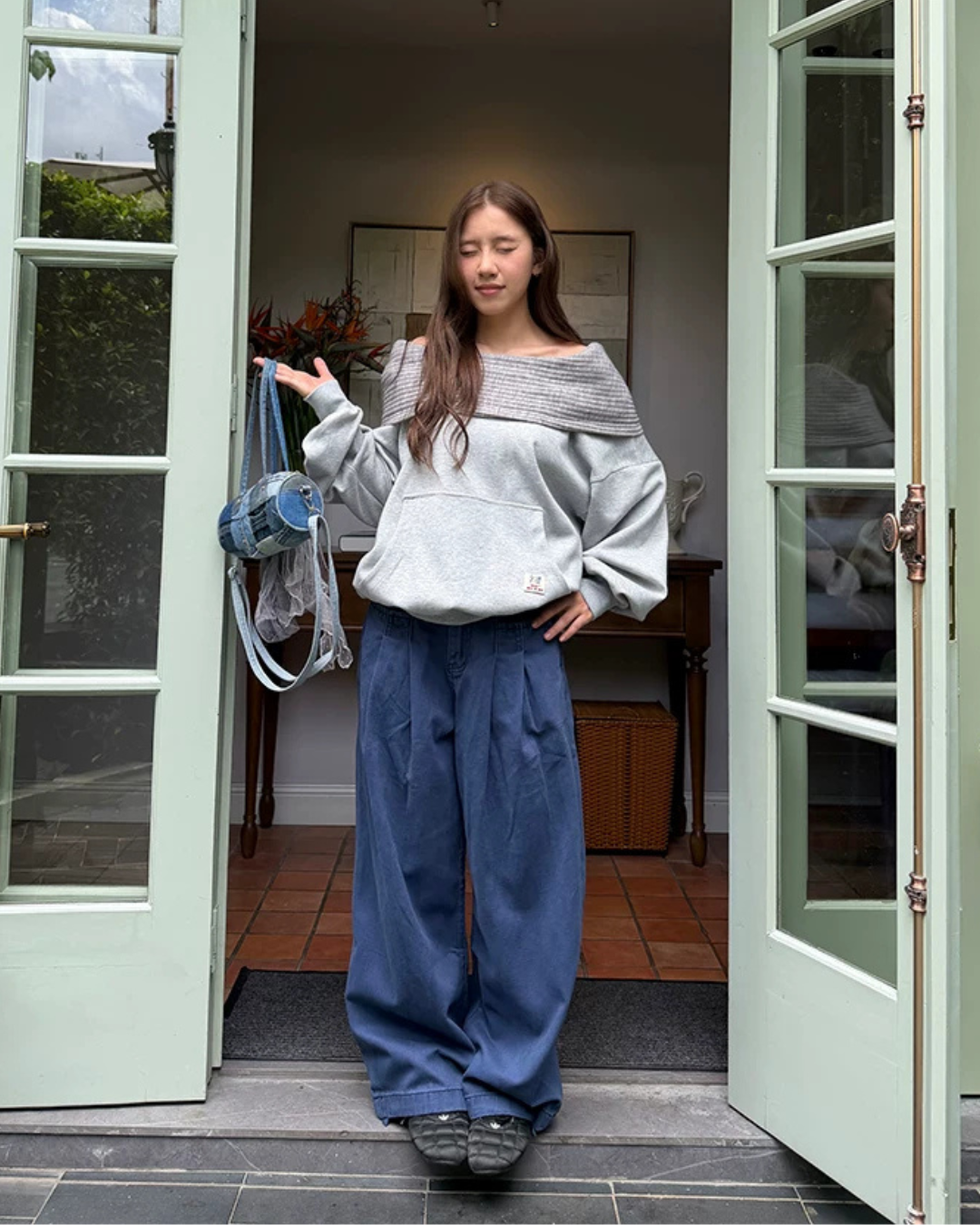 Off-Shoulder Sweatshirt Hoodie CYE0105