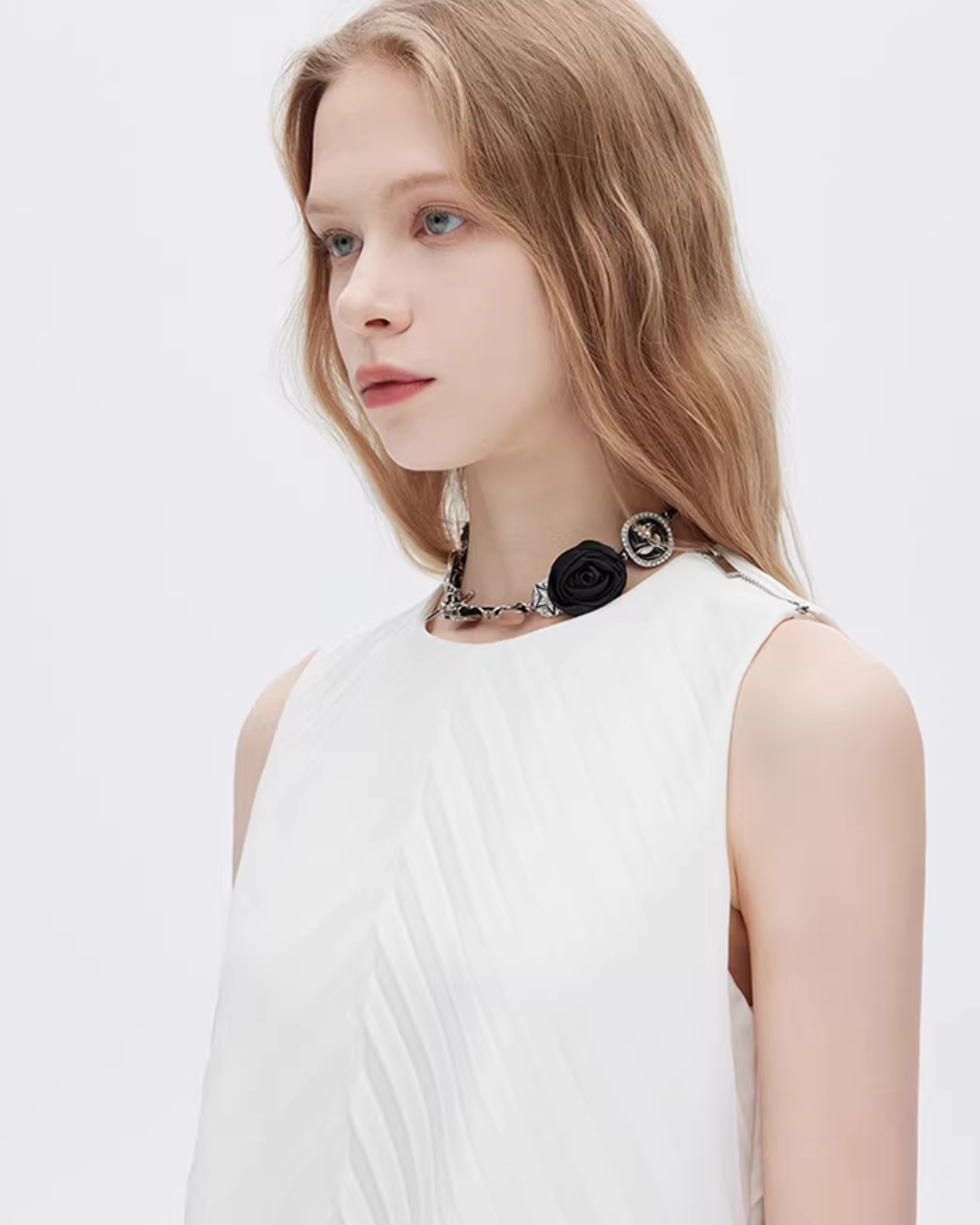 Bias Stitch Sleeveless Dress SHN0047
