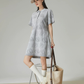 Graphic Knit Polo Mini Dress FER0233