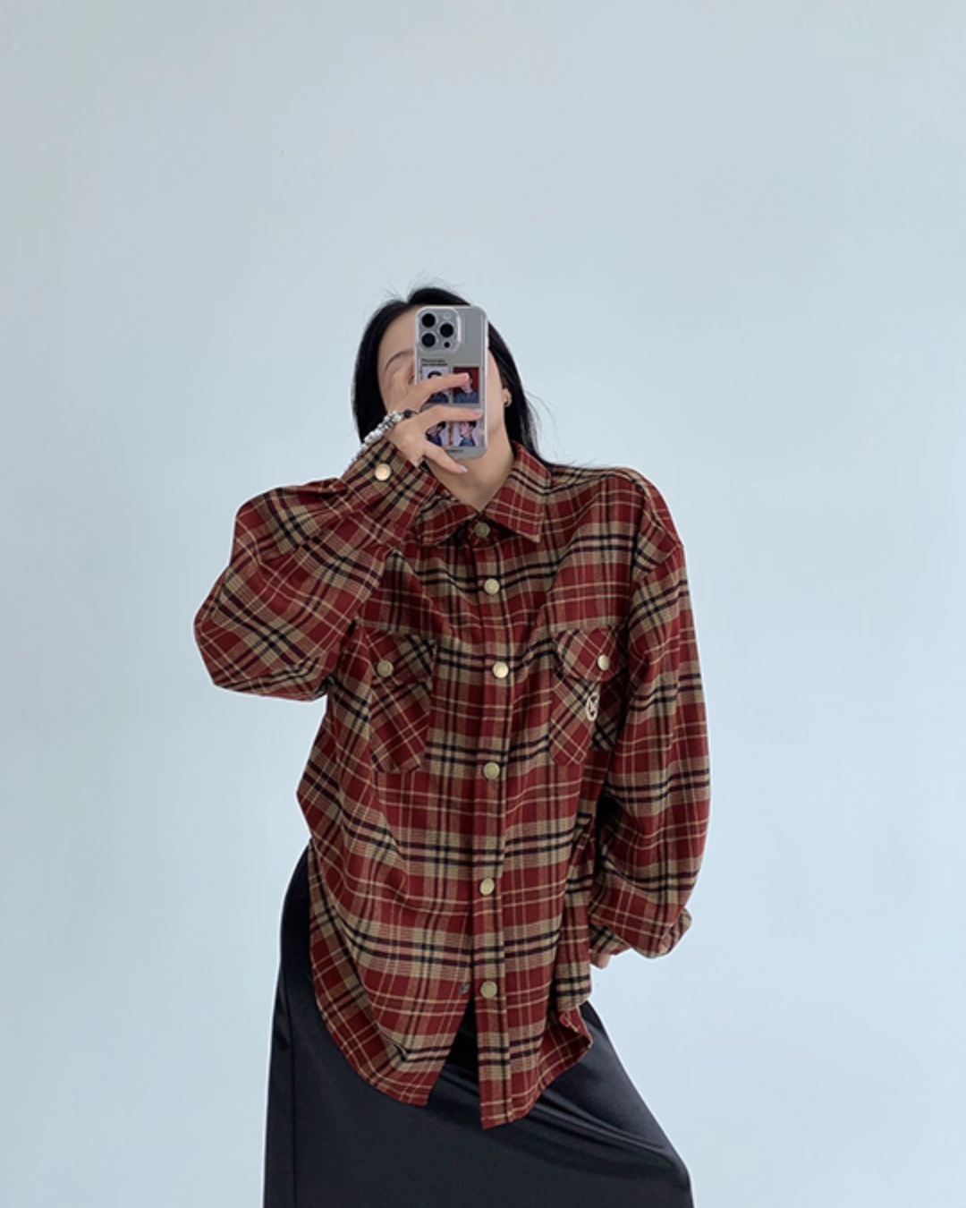 Oversized Check Shirt YLS0900