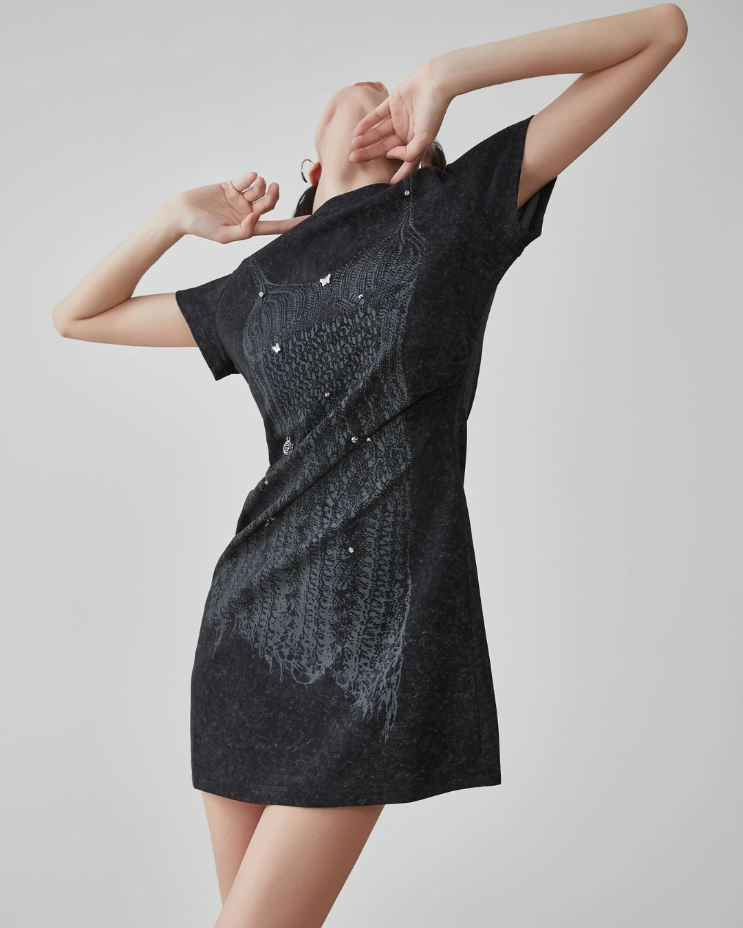 Corset Print T-Shirt Dress FER0120