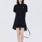 Polo Collar Embroidered Shirt Dress SHN0005