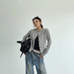 Round-Neck Knit Cardigan YLS1072