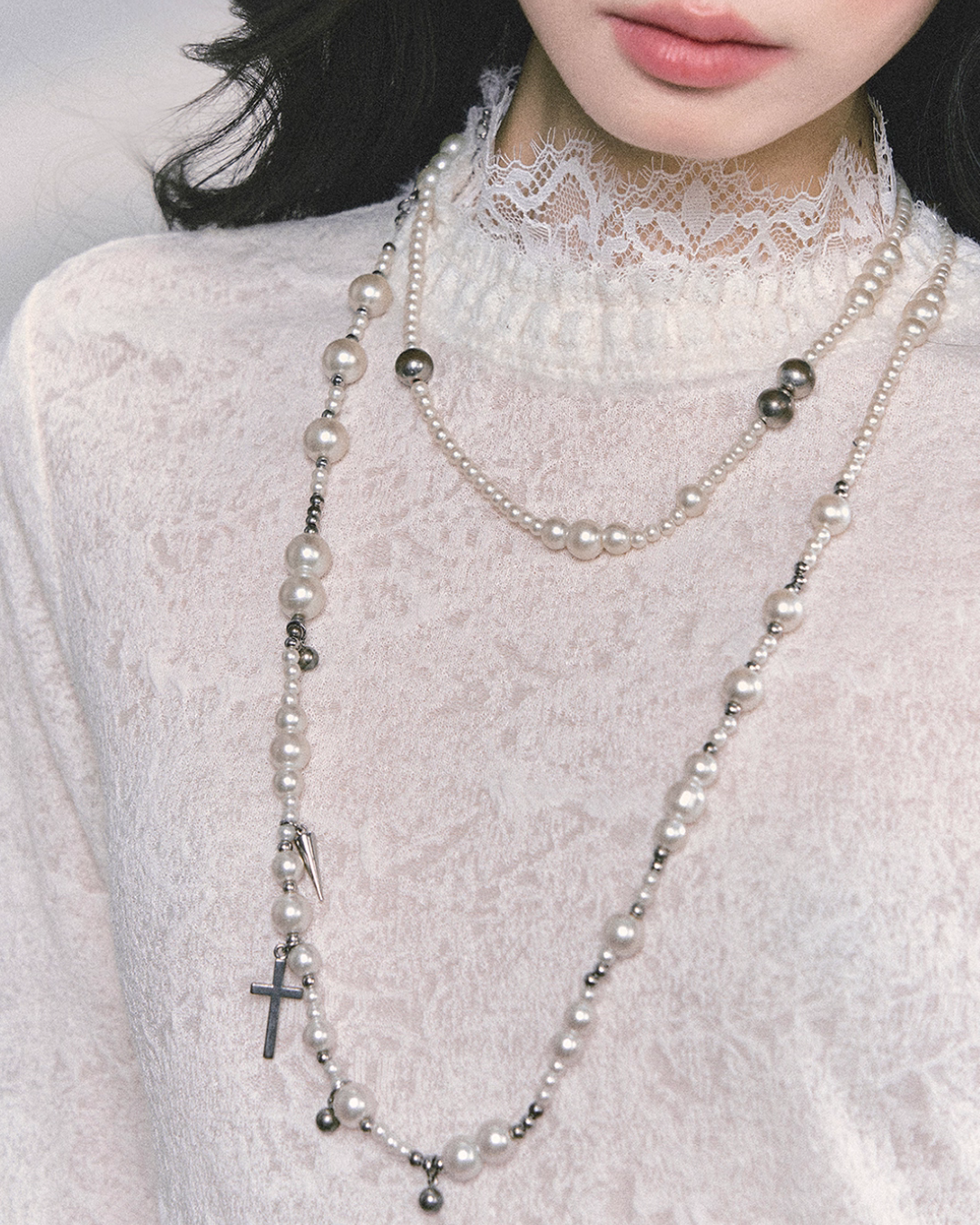 Mock neck Long Sleeve Hollow Top LAS0040