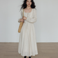 Linen Long-sleeve Slim Dress VAS0155