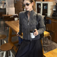 Stand Neck Cable Knit Jacket WWP0021