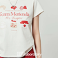 Graphic Short-Sleeve T-Shirt / Polka Dot Mini Skirt LLA0650