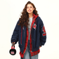 Layered Style Zip Up Hoodie WDZ0036