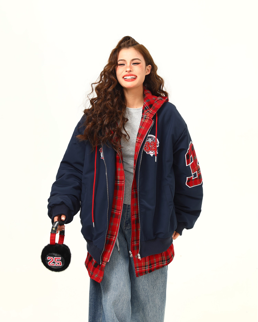 Layered Style Zip Up Hoodie WDZ0036