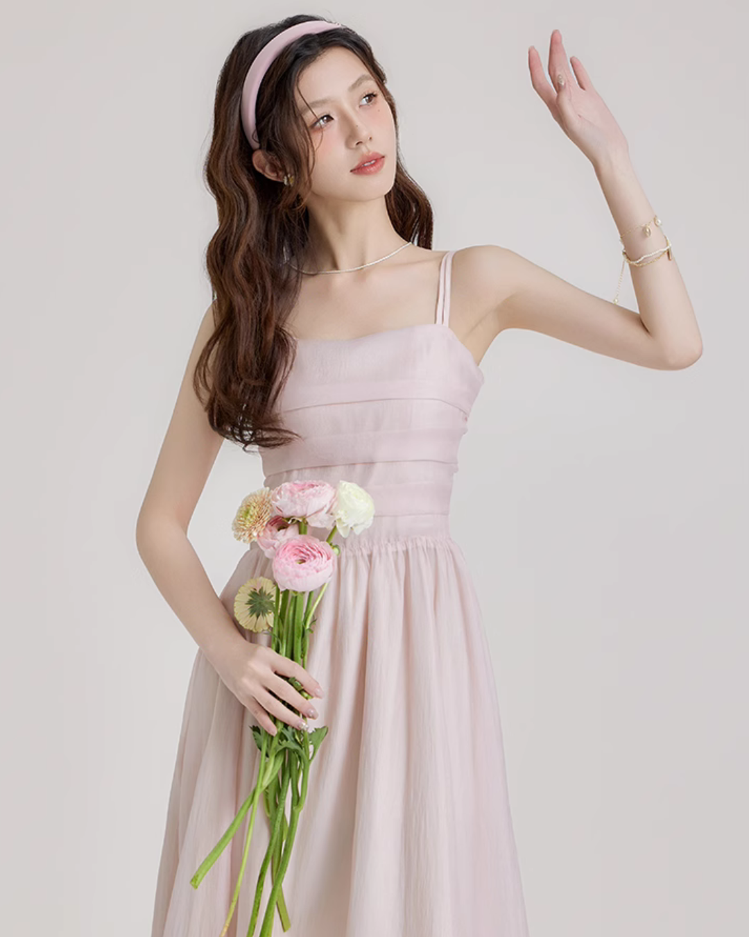 Pastel Pink Camisole Dress LSN0013
