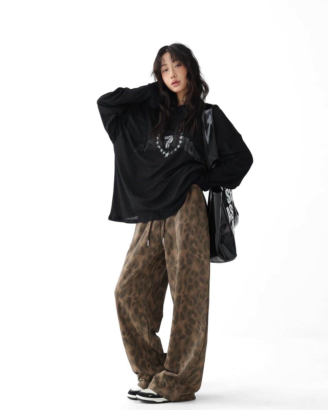 Star Print Loose T-Shirt  ACS0261