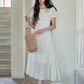 Cotton Apricot Long Dress SMS0026