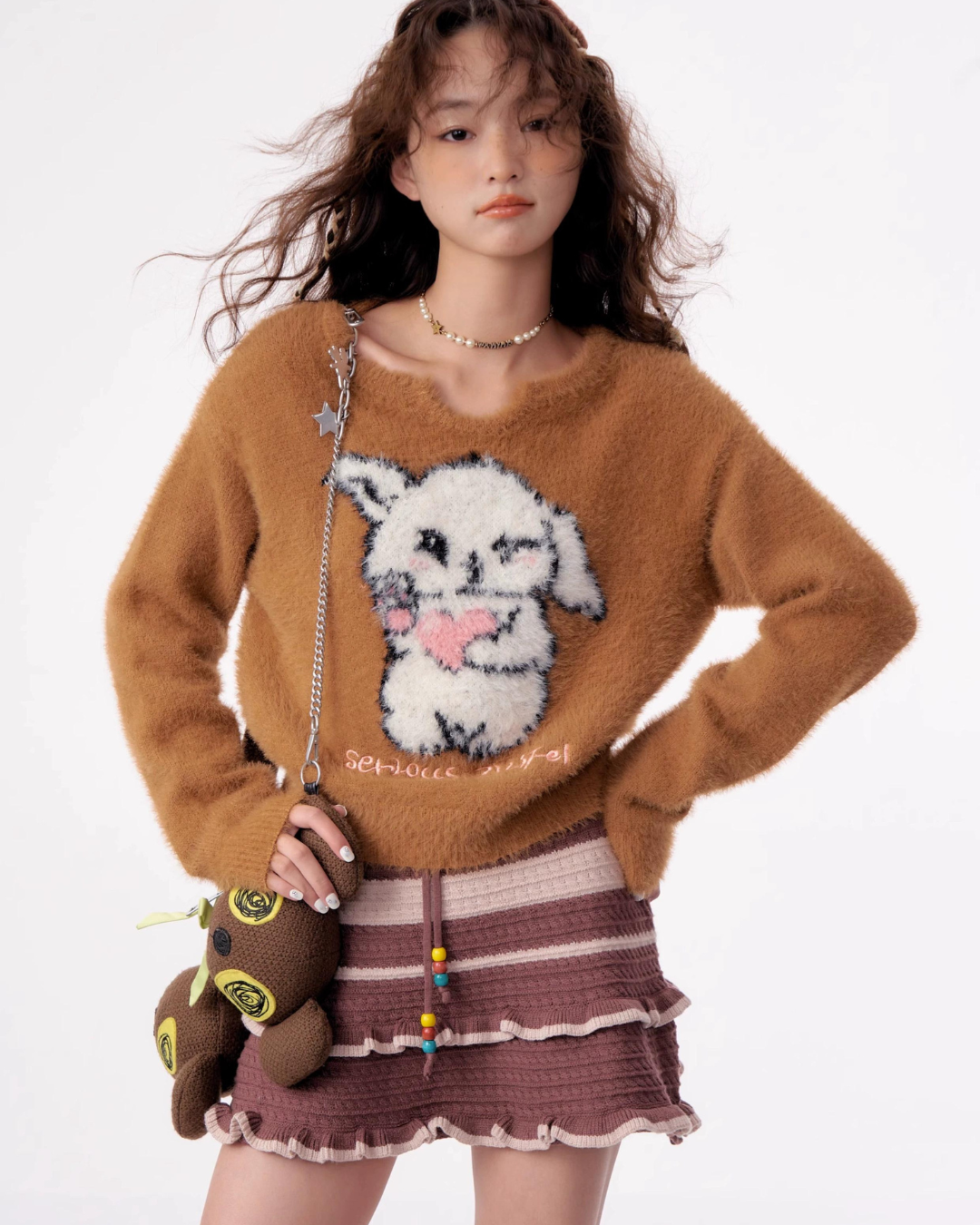 Rabbit Fluffy Pullover Knit ZZF0300