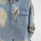 Distressed Denim Shirt Jacket YLS0451