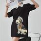 Dog Graphic Polo Dress FER0202
