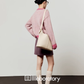 Heart Logo Knit Top / Purple Mini Skirt LLA0628