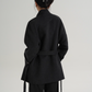 Half Turtleneck Black Coat SRS0320