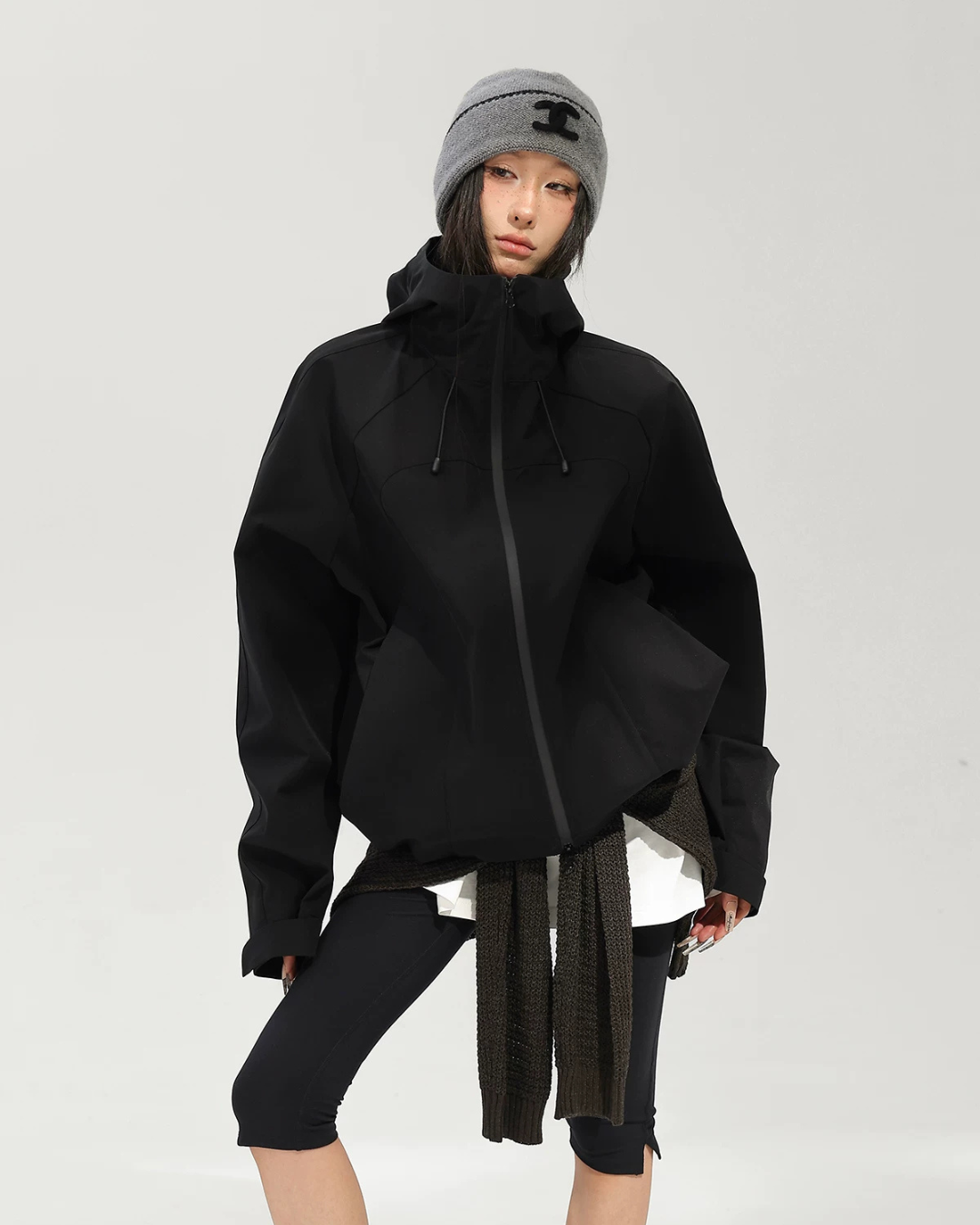 Stand Collar Zip Hoodie ACS0376