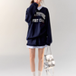 Retro Preppy Collar Sweat Tops / Mini Skirt ASG0009