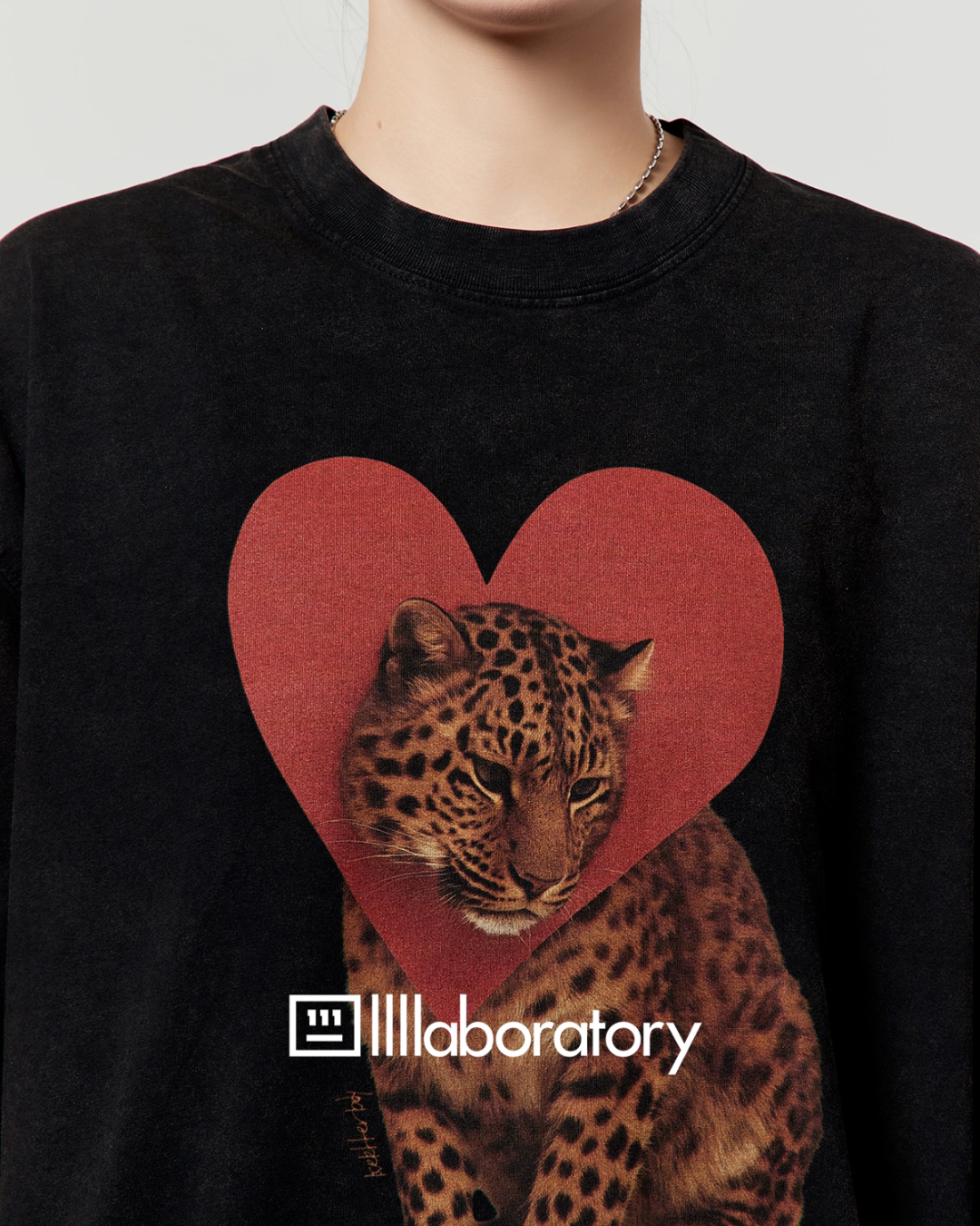 Heart Leopard Long Sleeve T-Shirt / Leopard Skirt LLA0535